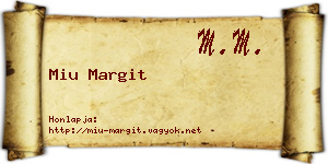 Miu Margit névjegykártya